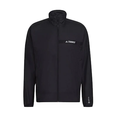 adidas MT Wind Jacket Black Windproof Stand Collar Sports Jacket H53405