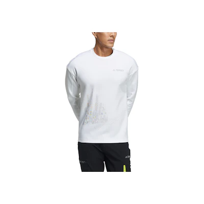 adidas Mtnlt Gfx Sweat Pullover Hoodie White Casual Sweatshirt GN7572