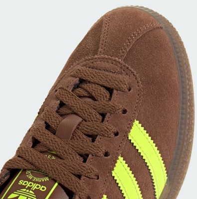 (W) 아디다스 뮌헨 신발 - 스타일리시 편안한 중고 브라운/솔라옐로우/검 색상 JS3996 1