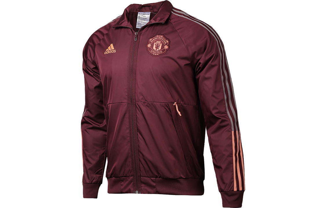 adidas MUFC Anthem Jacket 2020-21 Season Manchester United Maroon Jacket FR3865