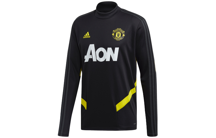 adidas MUFC Black Long Sleeve Soccer Training Top DX9037