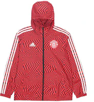 adidas MUFC Windbreaker Manchester United Red Hooded Jacket Mens FR3844 adidas MUFC Windbreaker Manchester United Red Hooded Jacket Mens FR3844