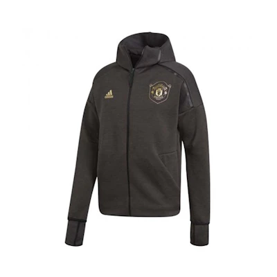 adidas MUFC ZNE 3 0 Hoodie Jacket Black - Manchester United Football Jacket DX9079