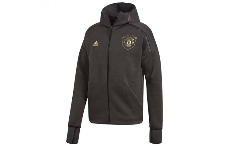 adidas MUFC ZNE 3 0 Hoodie Jacket Black - Manchester United Football Jacket DX9079 圖 2