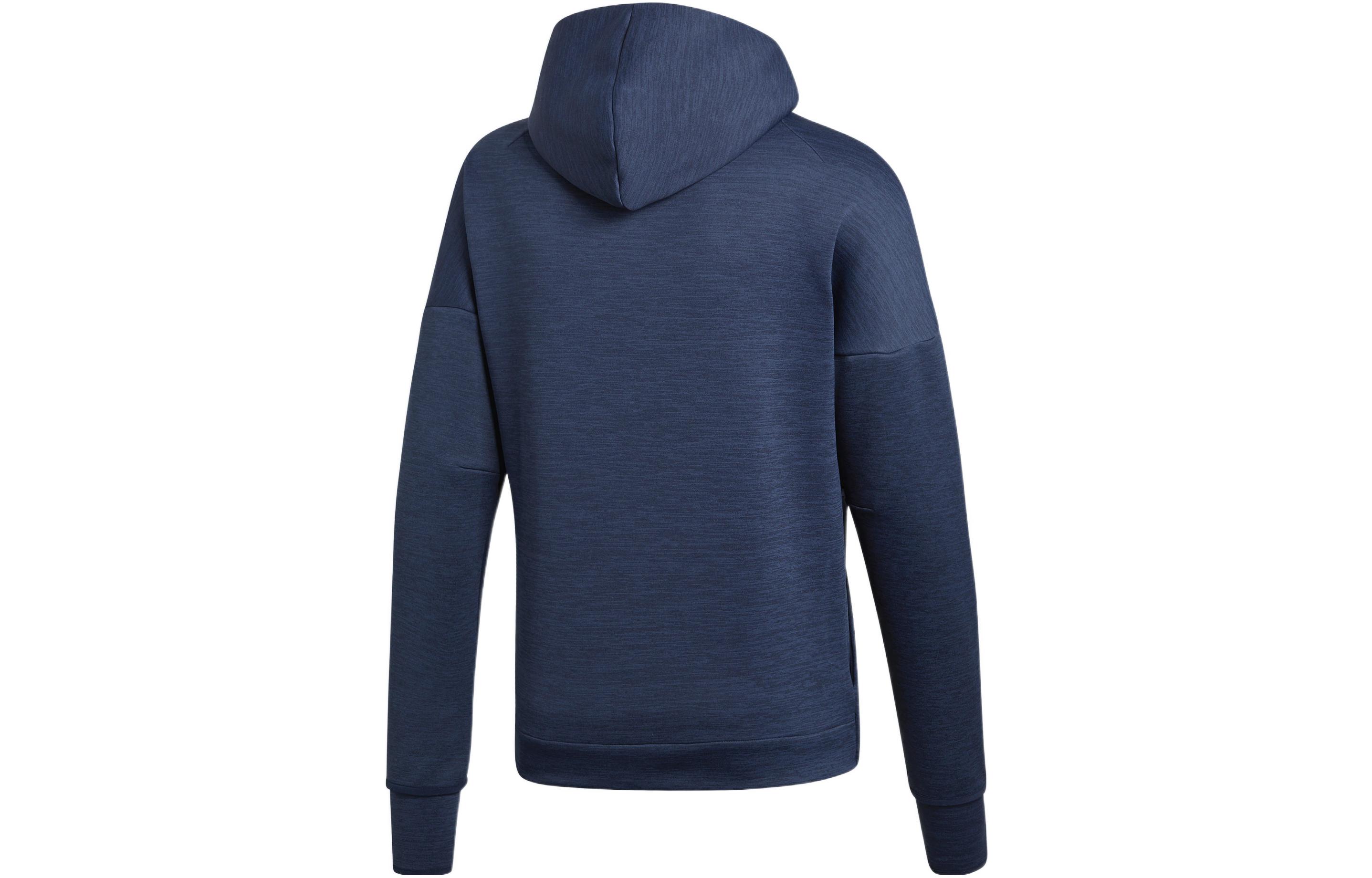 adidas MUFC ZNE HD Logo Print Hoodie Jacket Blue CY6102 圖 3