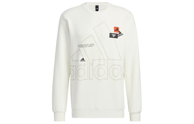 adidas Multi-Logo Casual American Style Sweatshirt for Men - White HP1432