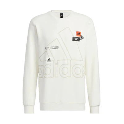 adidas Multi-Logo Casual American Style Sweatshirt for Men - White HP1432