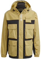 adidas Multi-Pocket Outdoor Colorblock Hooded Jacket - Sandstorm Earth H09359 adidas Multi-Pocket Outdoor Colorblock Hooded Jacket - Sandstorm Earth H09359