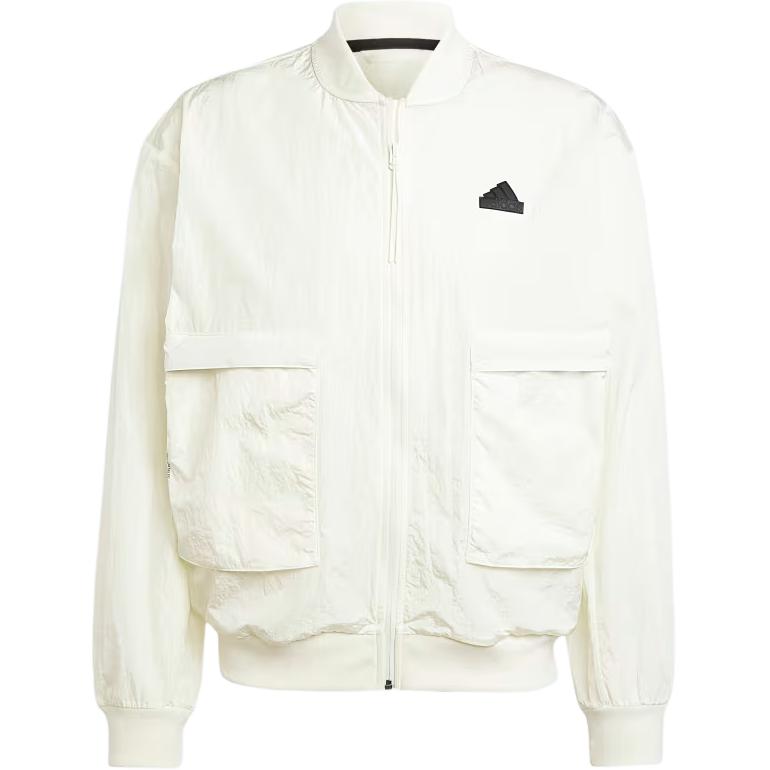 adidas Multi-Pocket Zip Bomber Jacket Grey White IV7427