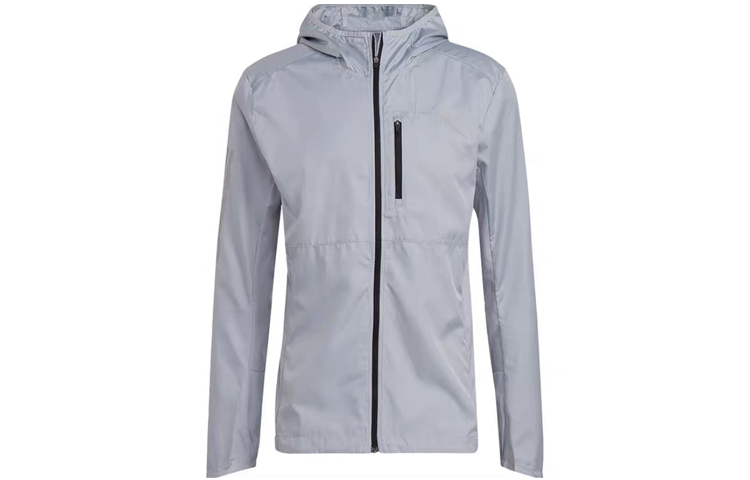 adidas Multi-Pocket Zip Hoodie Jacket Light Silver Colorway GJ9949