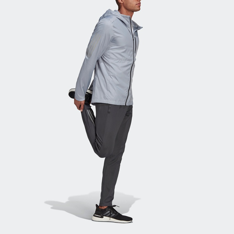 Purchase 阿迪达斯多口袋拉链连帽夹克浅银配色 GJ9949