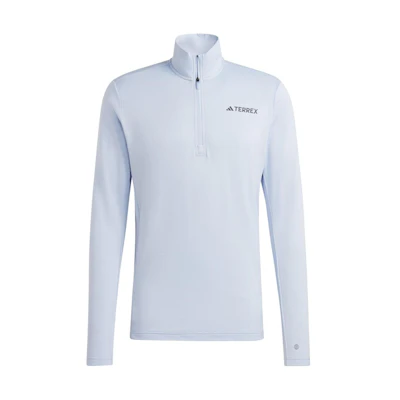adidas Multi 1/2 Zip Fleece Sweatshirt Blue Alphabet Print HZ1360