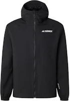 adidas MULTI 2L RAINRDY Waterproof Logo Hoodie Jacket Black JN8804 adidas MULTI 2L RAINRDY Waterproof Logo Hoodie Jacket Black JN8804