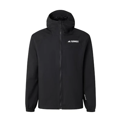 adidas MULTI 2L RAINRDY Waterproof Logo Hoodie Jacket Black JN8804