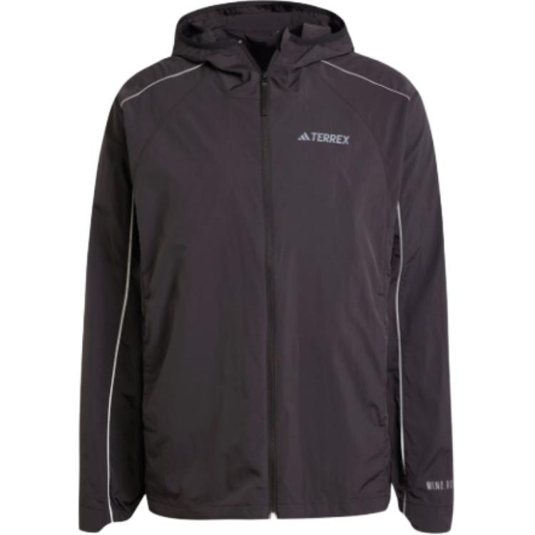 adidas MULTI UPF WINDRDY Outdoor Letter Jacket - Black Long Sleeve JG5708
