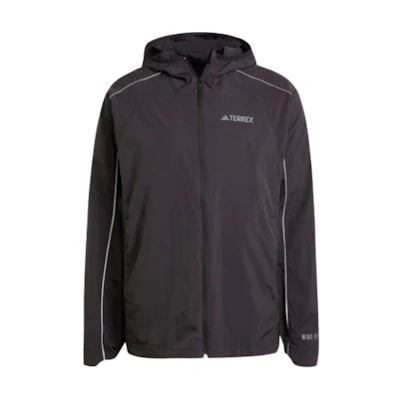 adidas MULTI UPF WINDRDY Outdoor Letter Jacket - Black Long Sleeve JG5708
