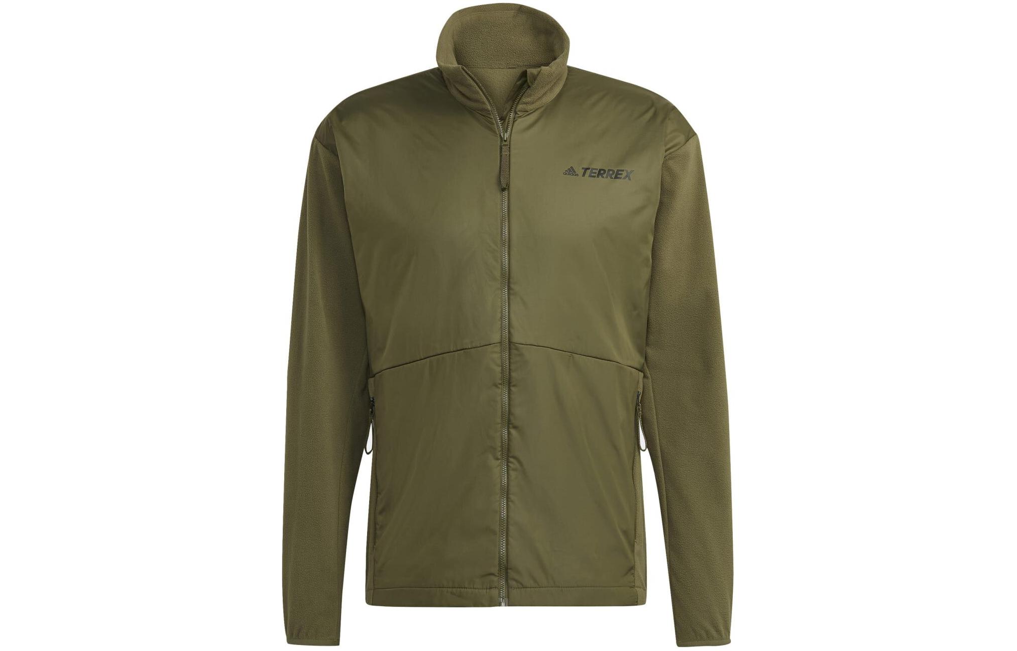 adidas Multi Windfl JK Olive Outdoor Fleece Jacket HI1602