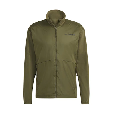 adidas Multi Windfl JK Olive Outdoor Fleece Jacket HI1602