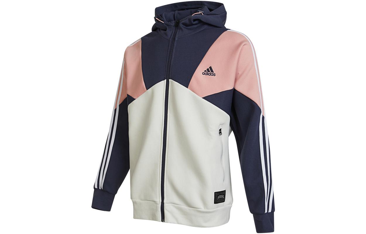 adidas Multicolor Logo Print Patchwork Hoodie Jacket - Fall Edition HE7470