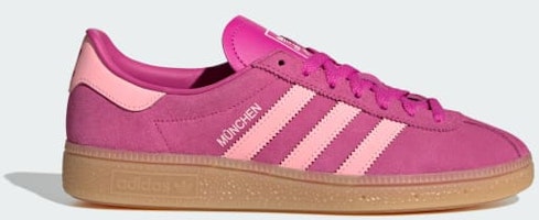 (Women) Adidas Munich Muenchen Sneakers Semi Lucid Fuchsia/Glow Pink/Gum JS3998 (Women) Adidas Munich Muenchen Sneakers Semi Lucid Fuchsia/Glow Pink/Gum JS3998