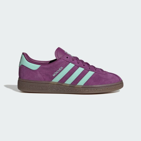 (Women) Adidas Munich Sneakers Rich Mauve/Clear Mint/Gum JS3995