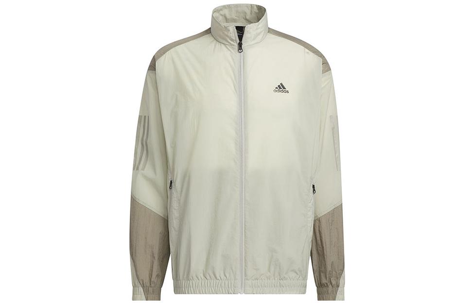adidas MUST HAVES Beige Retro Windbreaker Jacket - Lightweight & Breathable IA6963