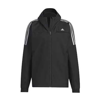 adidas Must Haves Black Hooded Zip Jacket for Casual and Sporty Comfort JG8515