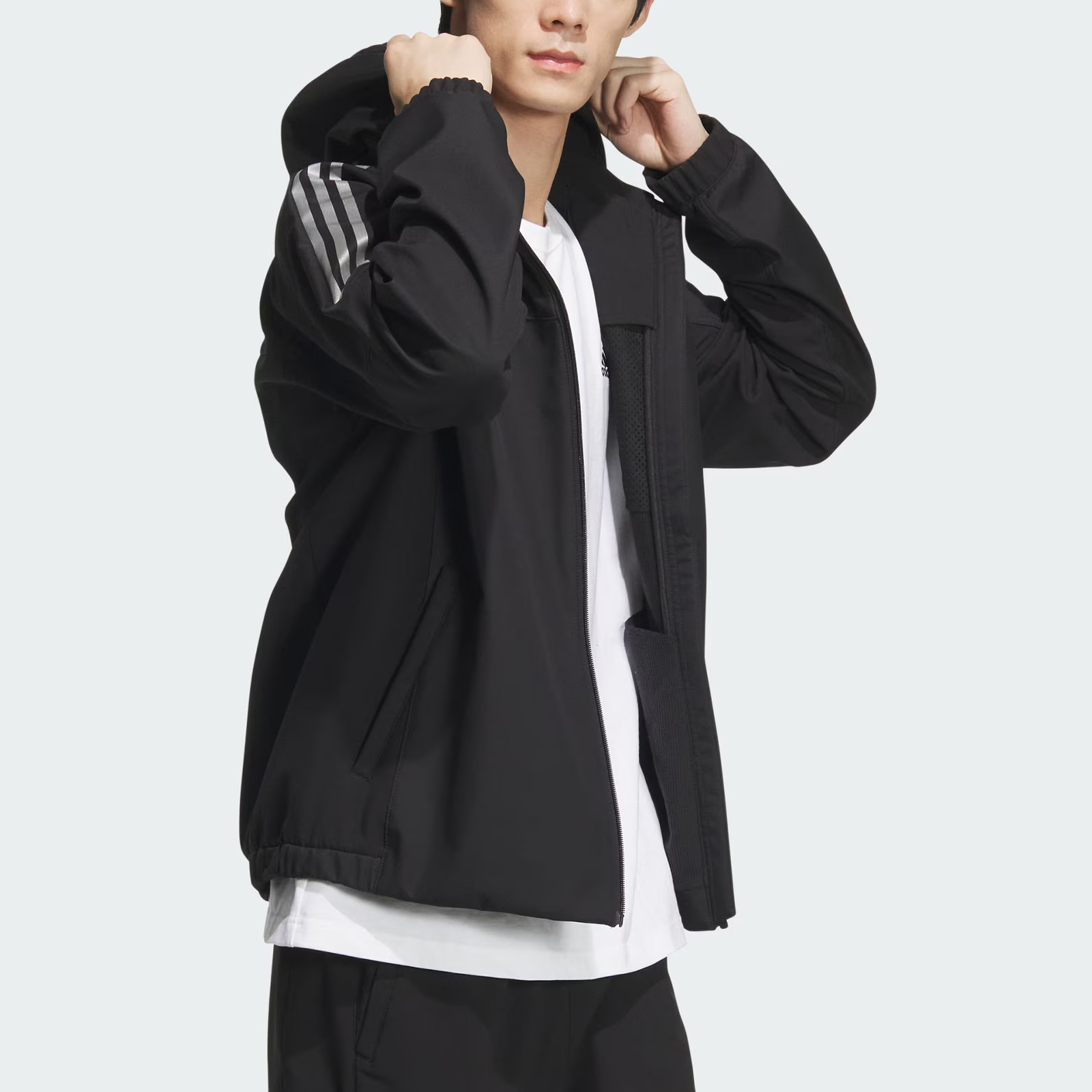 adidas Must Haves Black Hooded Zip Jacket for Casual and Sporty Comfort JG8515 圖 5