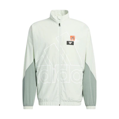 adidas Must Haves Colorblock Logo Zip Jacket Unisex Retro Sports Green HP1436