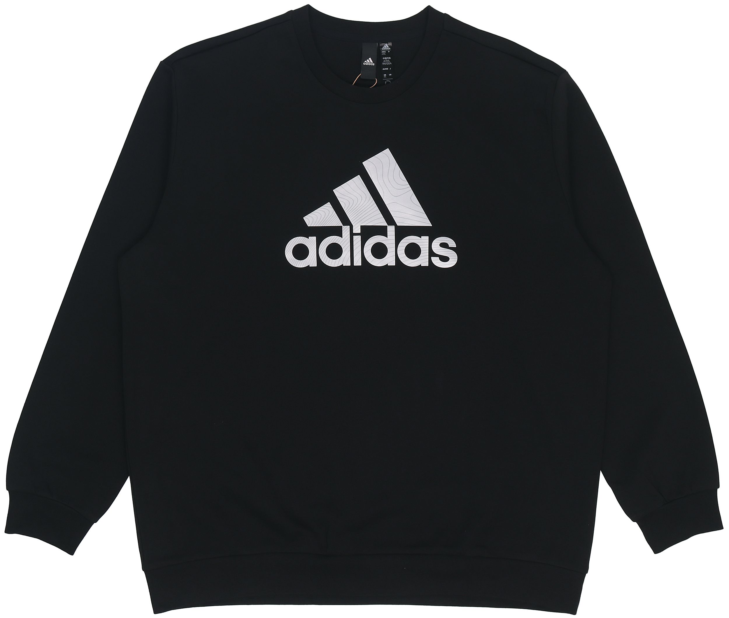 adidas MUST HAVES Retro Logo Printed Pullover Sweatshirt Black HM2960