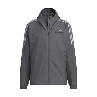 adidas Must Haves Small Logo Hoodie Jacket Deep Gray Casual Sportswear JG8517