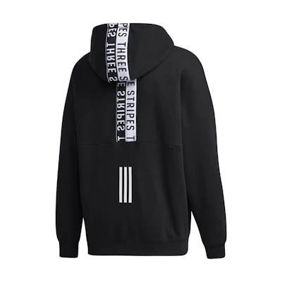 adidas Must Haves Word Black Hooded Sports Jacket GE0384