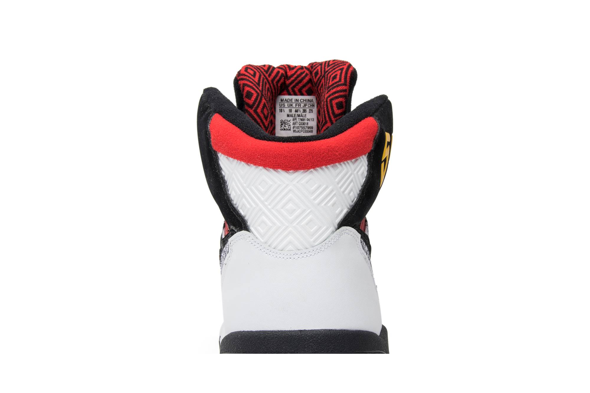 Sizing adidas Mutombo 'Putih Hitam Merah' Q33018