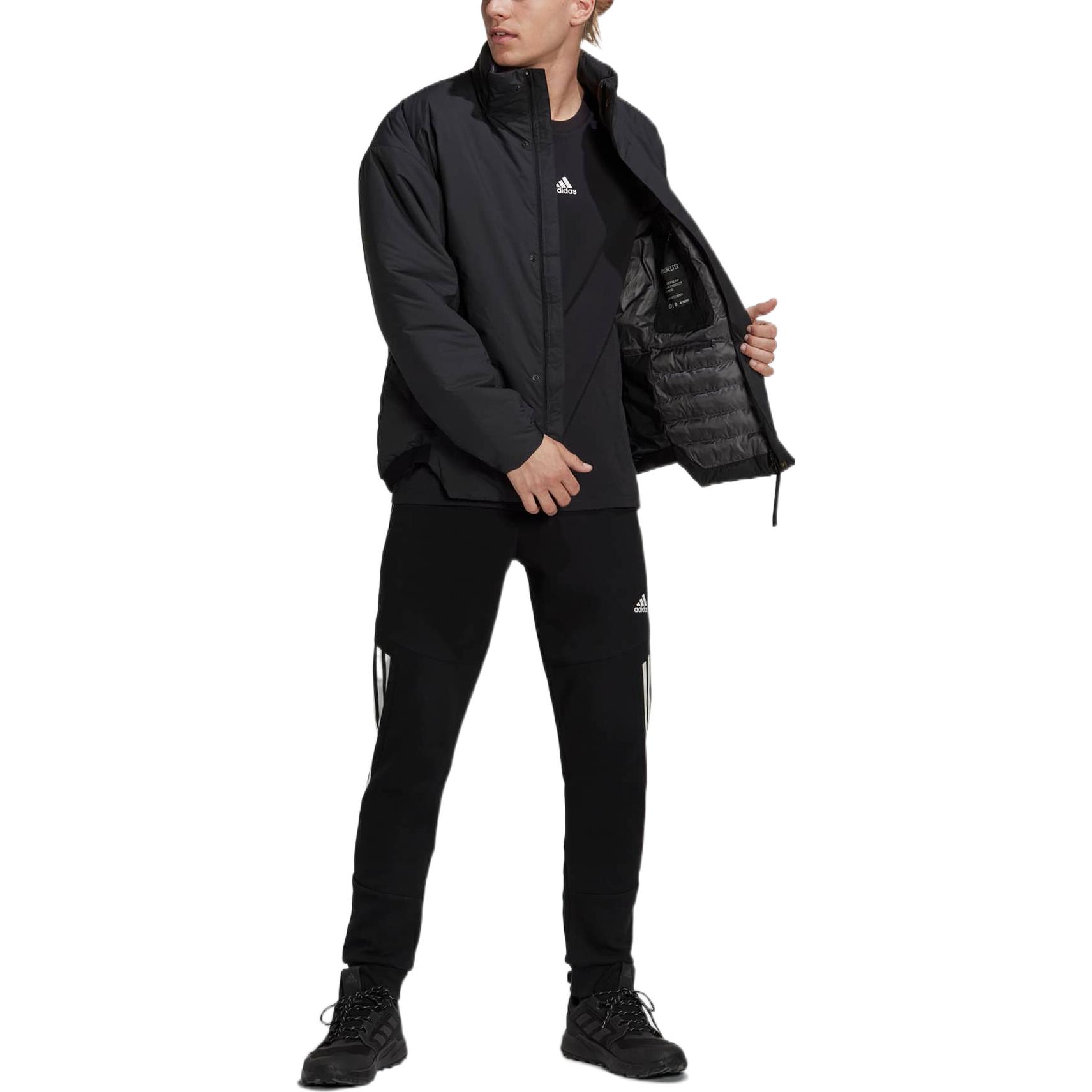 Shop adidas MYSHELTER Hidden Zip Long Sleeve Jacket Black Mens HG6035