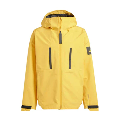 adidas MYSHELTER Logo Zip Pocket Long Sleeve Jacket Yellow. IM8528