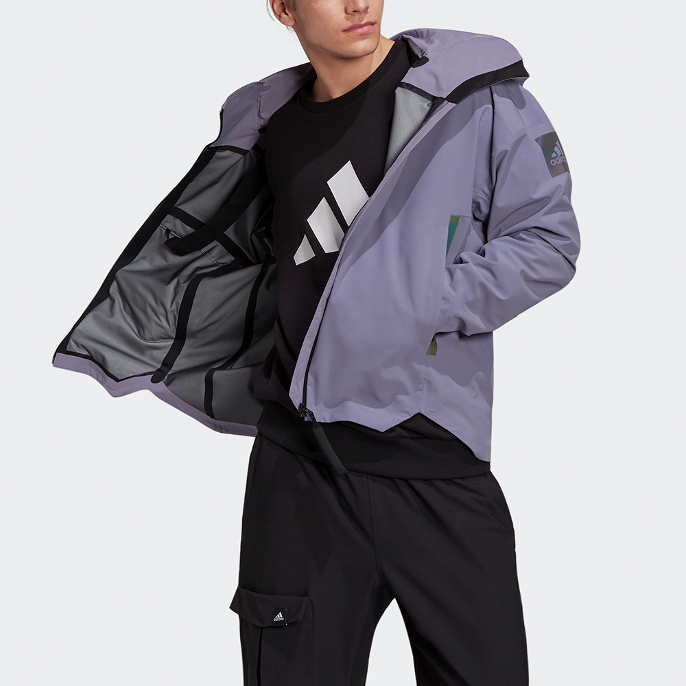 adidas Myshelter Outdoor Raincoat Jacket Purple Casual Fallwear. GT6576 圖 3