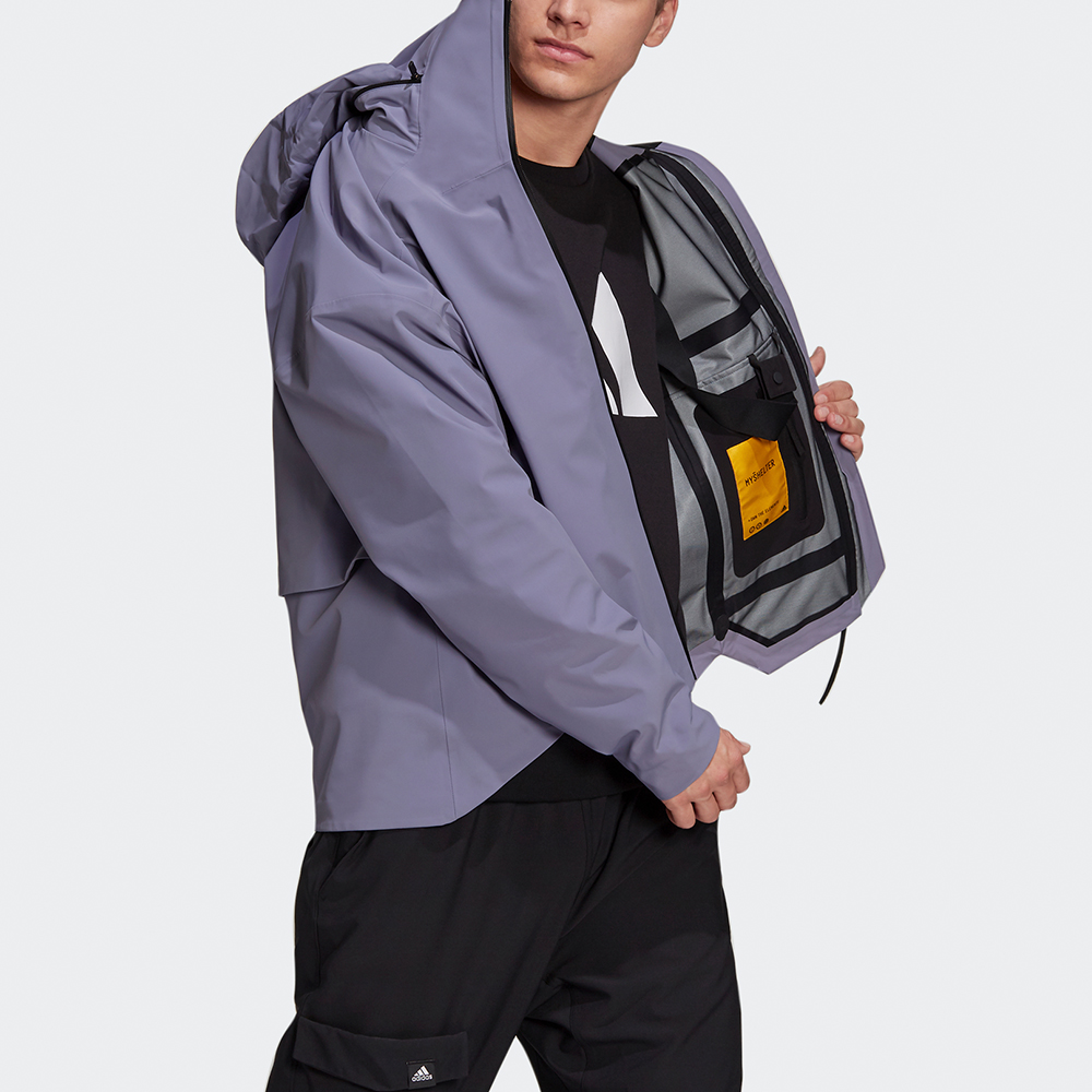 adidas Myshelter Outdoor Raincoat Jacket Purple Casual Fallwear. GT6576 圖 5