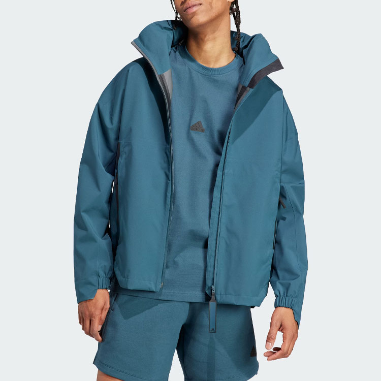 adidas MYSHELTER Rain Rdy Waterproof Jacket Arctic Blue Sportswear HZ5701 圖 3