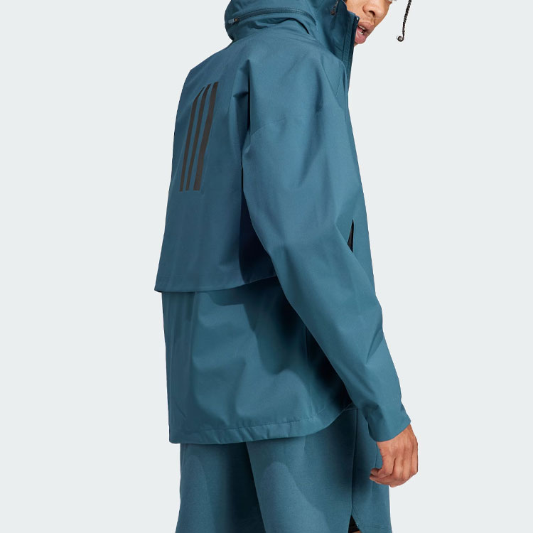 adidas MYSHELTER Rain Rdy Waterproof Jacket Arctic Blue Sportswear HZ5701 圖 4