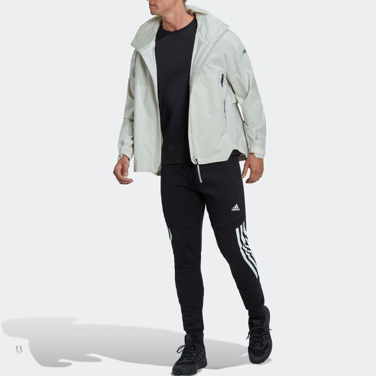 Lookbook adidas MYSHELTER Solid Logo Zip-Up High-Collar Jacket Unisex Oxide Aluminum HC6269