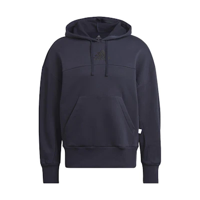 adidas Navy Blue Hoodie with Letter Logo Patch HC5881