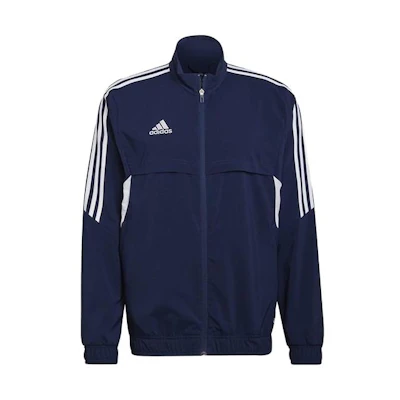 adidas Navy Blue Letter Graphic Zip-Up Jacket HA6246