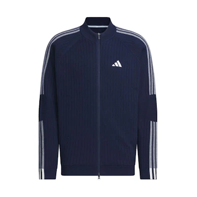 adidas Navy Blue Logo 3-Stripes Track Jacket with Full Zip HY0956