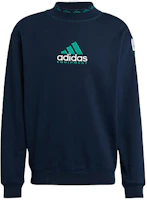 Order adidas Navy Blue Logo Print Crewneck Sweatshirt HG8095