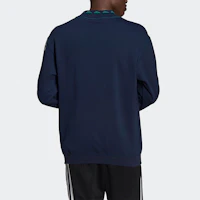 Shop adidas Navy Blue Logo Print Crewneck Sweatshirt HG8095