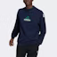 Purchase adidas Navy Blue Logo Crewneck Sweatshirt Lelaki HG8095
