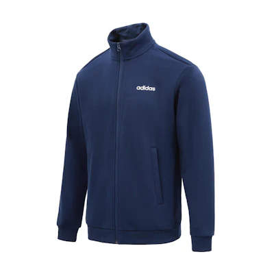 adidas Navy Blue Logo Print Outdoor Sports Zip-Up Jacket JJ0424