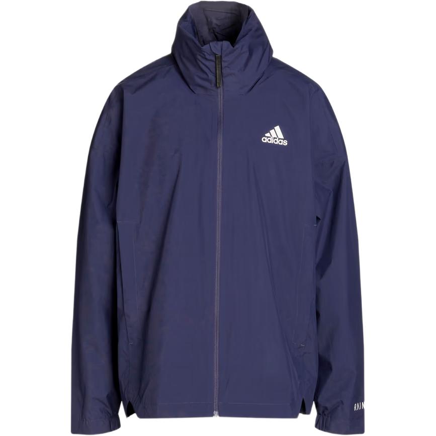 adidas Navy Blue Logo Printed Zip-Up Stand Collar Jacket H65737