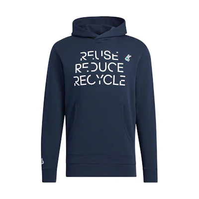 adidas Navy Blue Pullover Hoodie with Letter Print Design HG5786