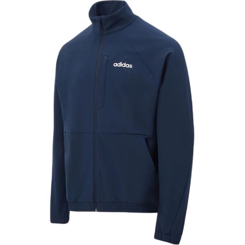 adidas Navy Blue Striped Casual Zip-Up Jacket JE1343